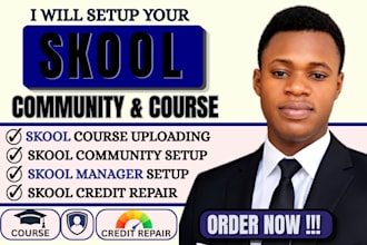 setup skool community for credit repair coaches and course creation