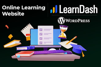 build a wordpress lms website with learndash or learnpress for online courses
