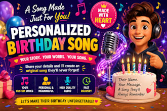 create a personalized birthday song with custom lyrics