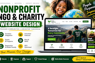 design nonprofit, fundraising, donation, and ngo website for you