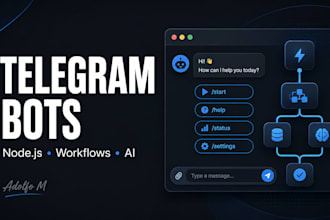 build a telegram bot with node js and API or ai integrations
