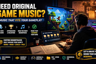 compose a custom soundtrack for indie, mobile and platformer games