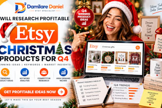 research profitable etsy christmas products for q4