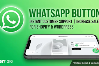 integrate click to whatsapp button on shopify or wordpress