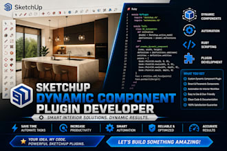 create a sketchup dynamic component plugin for interior and exterior