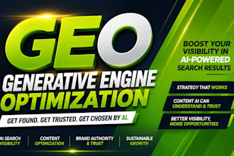 generative engine optimization GEO for ai search visibility