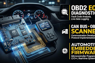develop obd2 scanner ecu diagnostics can bus embedded firmware