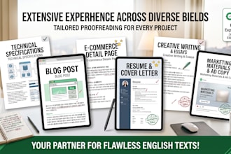 professionally proofread and edit your korean text