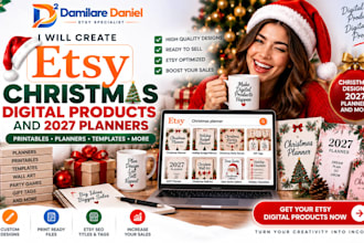 create etsy christmas printables and 2027 digital products