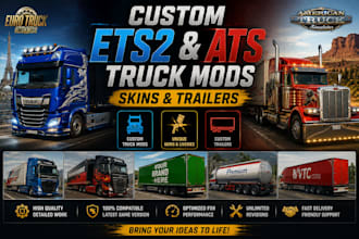 custom ets2 and ats truck mods, skins and trailers
