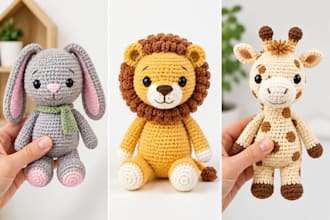 create handmade soft custom plush toy stuffed animals plushie crochet kawaii