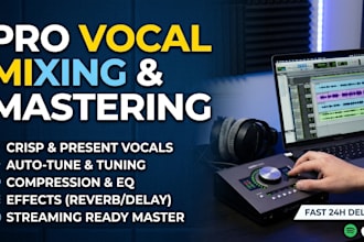 professionally tune, mix, and align your rap or pop vocals
