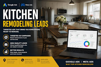 run google and facebook ads for kitchen remodeling leads