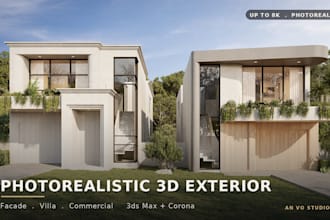 create photorealistic 3d exterior and facade rendering with 3ds max