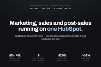 audit and optimize your hubspot CRM