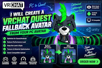 create a vrchat quest fallback avatar from your PC avatar