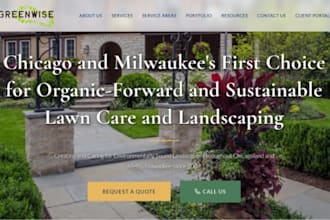 design wix lawn care website landscaping gardening lawn maintenance website