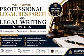 provide professional legal research and legal writing services