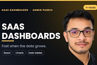 build a saas dashboard or admin panel frontend in react