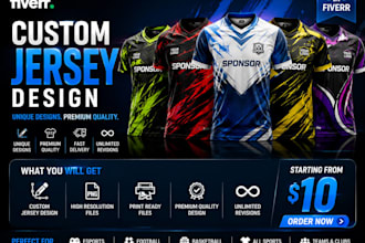 design custom jersey, hoodie, esports, or full sublimation