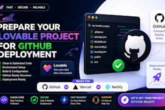 prepare your lovable project for github deployment