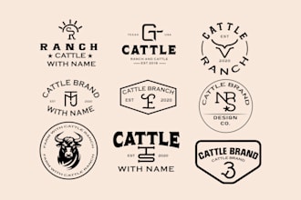 design western cattle brand logo design