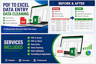 convert PDF invoices and bank statements to excel