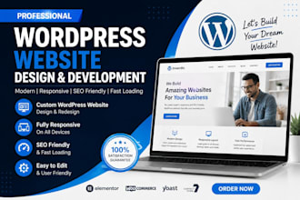 build a responsive wordpress website with elementor