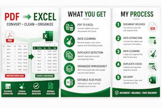 convert PDF to excel and clean your data