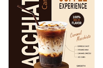 design creative coffee shop posters and social media ads
