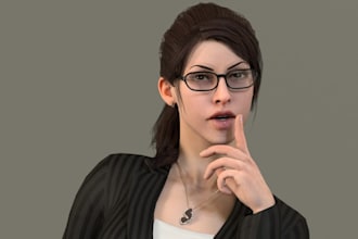 do 3d realistic character modeling, 3d model, 3d design, rigging for game asset
