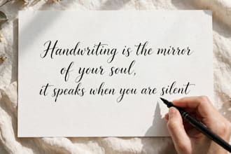 transcribe your  neat handwriting