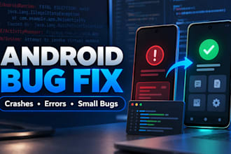 diagnose and fix reproducible android app crashes or small bugs
