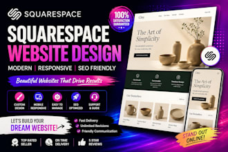 build a professional squarespace site for you