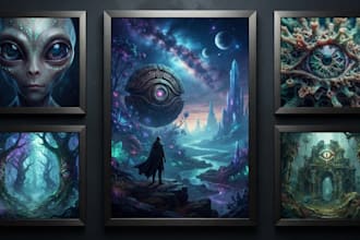 create stunning ai fantasy landscapes and cosmic concept art