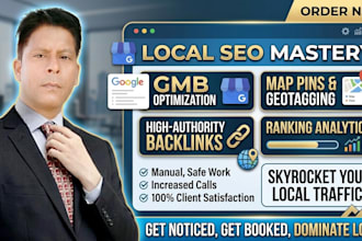 gmb optimization, map pins with photos, and local backlinks