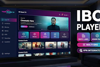 rebrand ibo player into a premium white label iptv app with admin panel