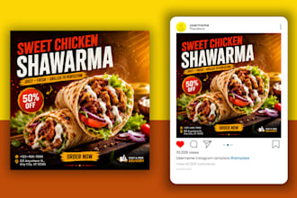 design food flyer, poster and instagram ads