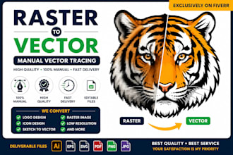 do vectorize logo, redraw, convert image to vector