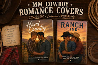 design an mm queer cowboy romance book cover