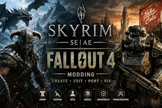 create edit or port skyrim se ae fallout 4 armor weapon mods npcs