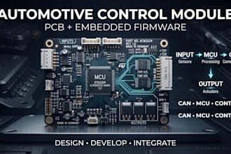 design automotive control module pcb with embedded firmware