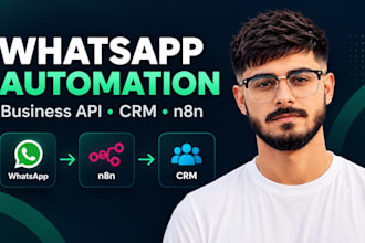 build whatsapp automation with business API CRM and n8n