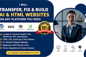 fix transfer lovable ai html claude ai to wix, wordpress ghl squarespace website