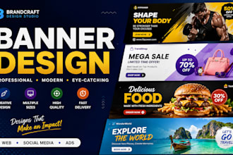 create professional web banners social media banners and ads