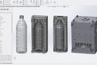 design plastic bottles, hdpe and pet blow molds for manufacturing