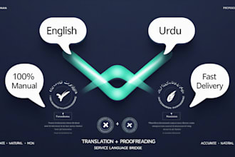 translate english to urdu or urdu to english and proofread