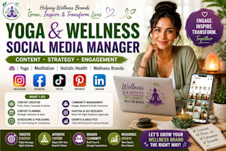be your yoga, meditation and holistic wellness social media manager