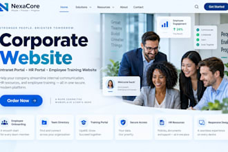 design wix corporate website intranet portal HR portal employee training website
