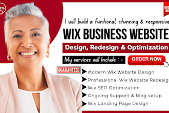 build wix website design, wix website redesign wix business website design wix
